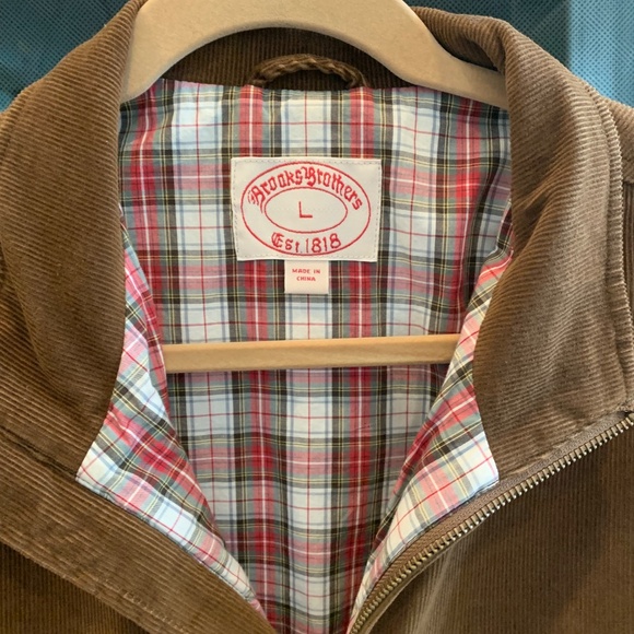 Vintage Brooks Brothers Men's Brown Corduroy Bomber Jacket - Picture 2 of 6